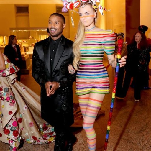 Met Gala. 2019. Michael-B-Jordan-Cara-Delevingne