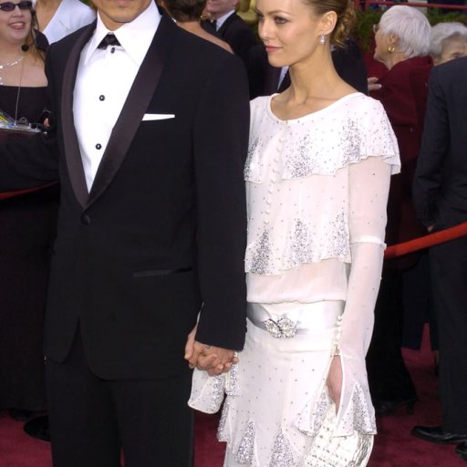Oscar-2004. Johnny Depp and Vanessa Paradis