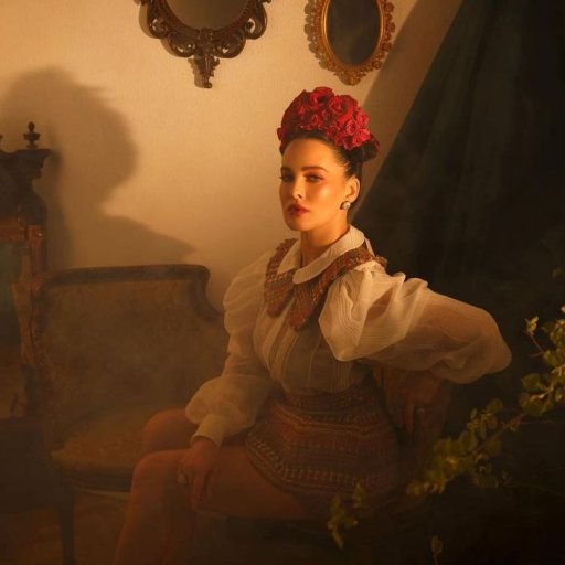 Даша Астафьева как Фрида в фотосессии Анны Некрасовой. 2021. 15