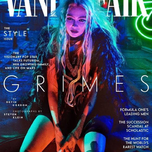 Grime в журнале Varity Fair. 2022. 01